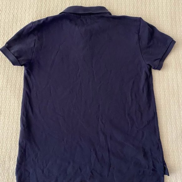 Women's short-sleeved cotton polo shirt with 2 buttons - Picture 4 of 6